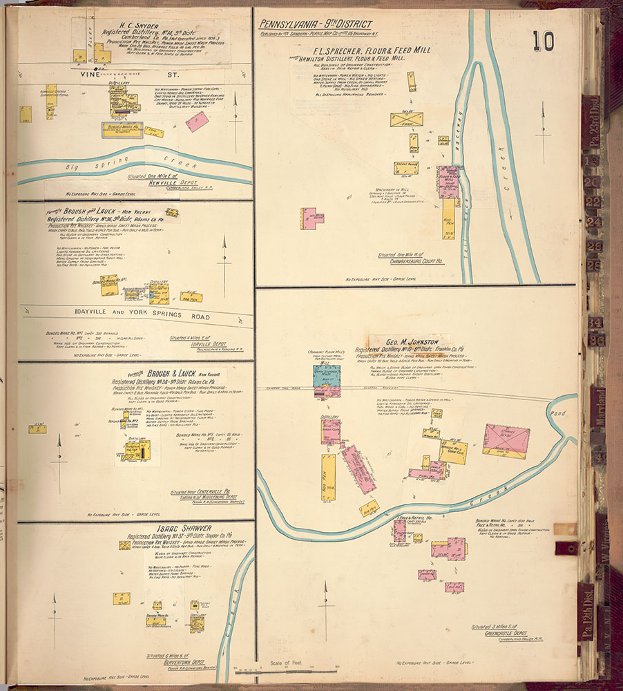 Sanborn's Surveys of the Whiskey Warehouses [...], 1894-1915, Plate 10