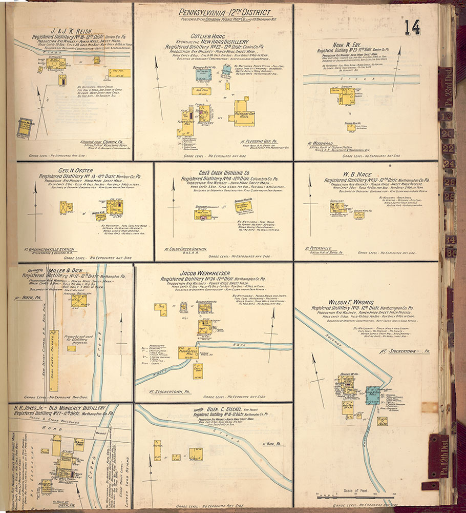 Sanborn's Surveys of the Whiskey Warehouses [...], 1894-1915, Plate 14
