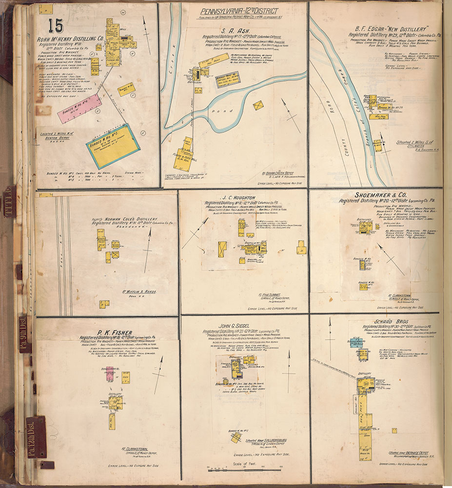 Sanborn's Surveys of the Whiskey Warehouses [...], 1894-1915, Plate 15