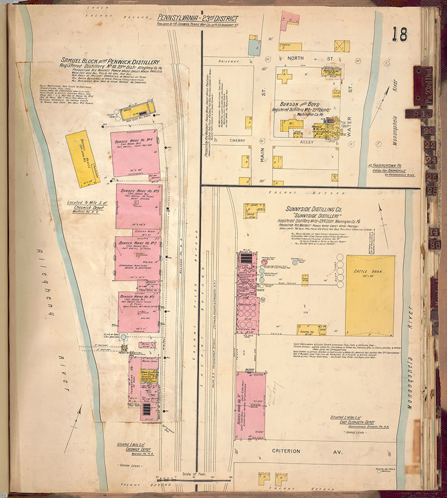 Sanborn's Surveys of the Whiskey Warehouses [...], 1894-1915, Plate 18