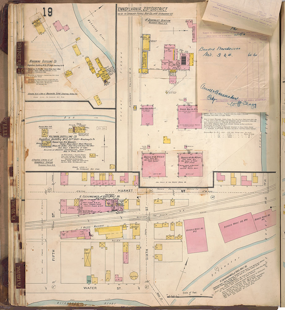 Sanborn's Surveys of the Whiskey Warehouses [...], 1894-1915, Plate 19a
