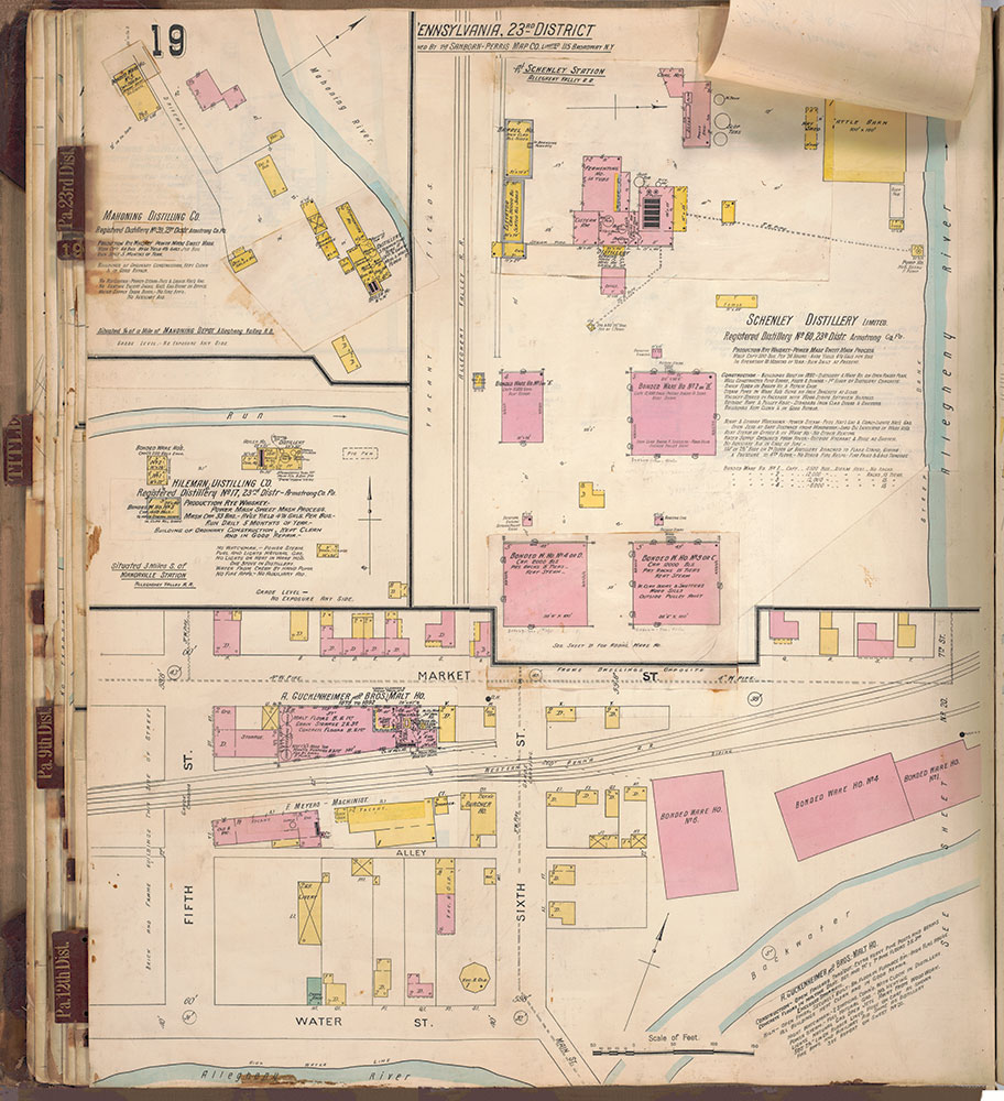Sanborn's Surveys of the Whiskey Warehouses [...], 1894-1915, Plate 19b