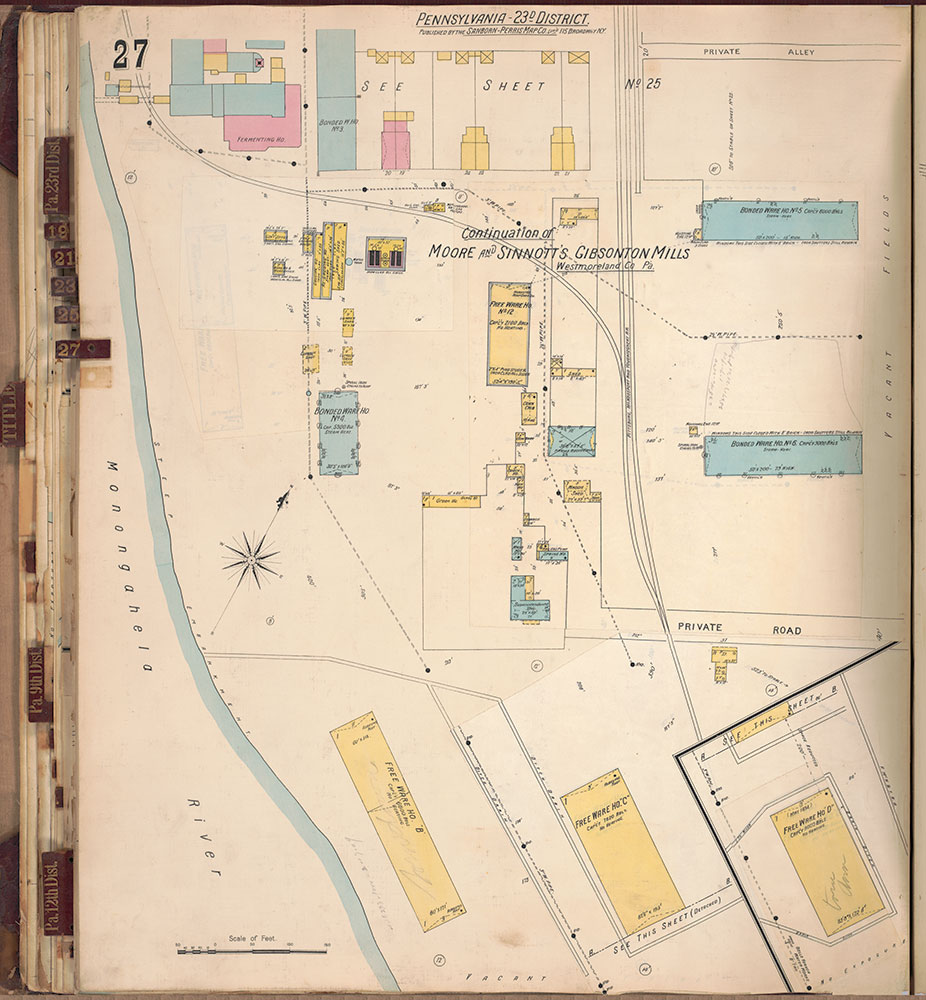 Sanborn's Surveys of the Whiskey Warehouses [...], 1894-1915, Plate 27