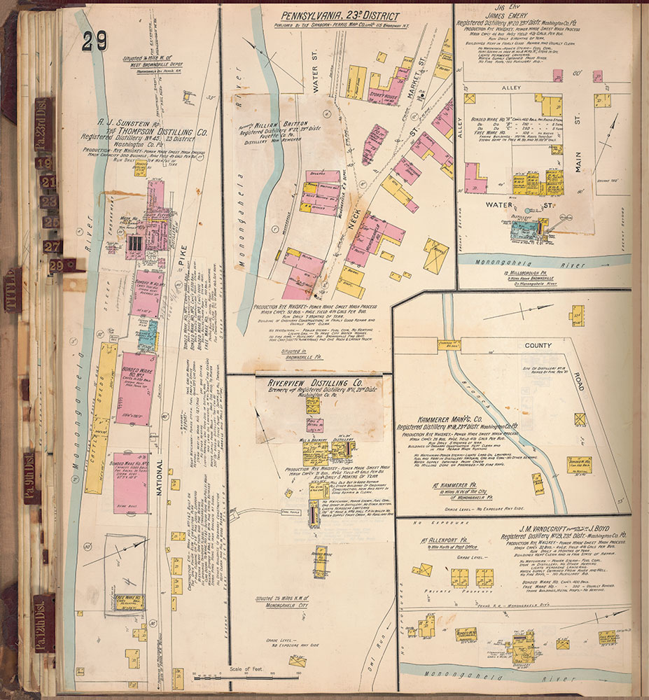 Sanborn's Surveys of the Whiskey Warehouses [...], 1894-1915, Plate 29