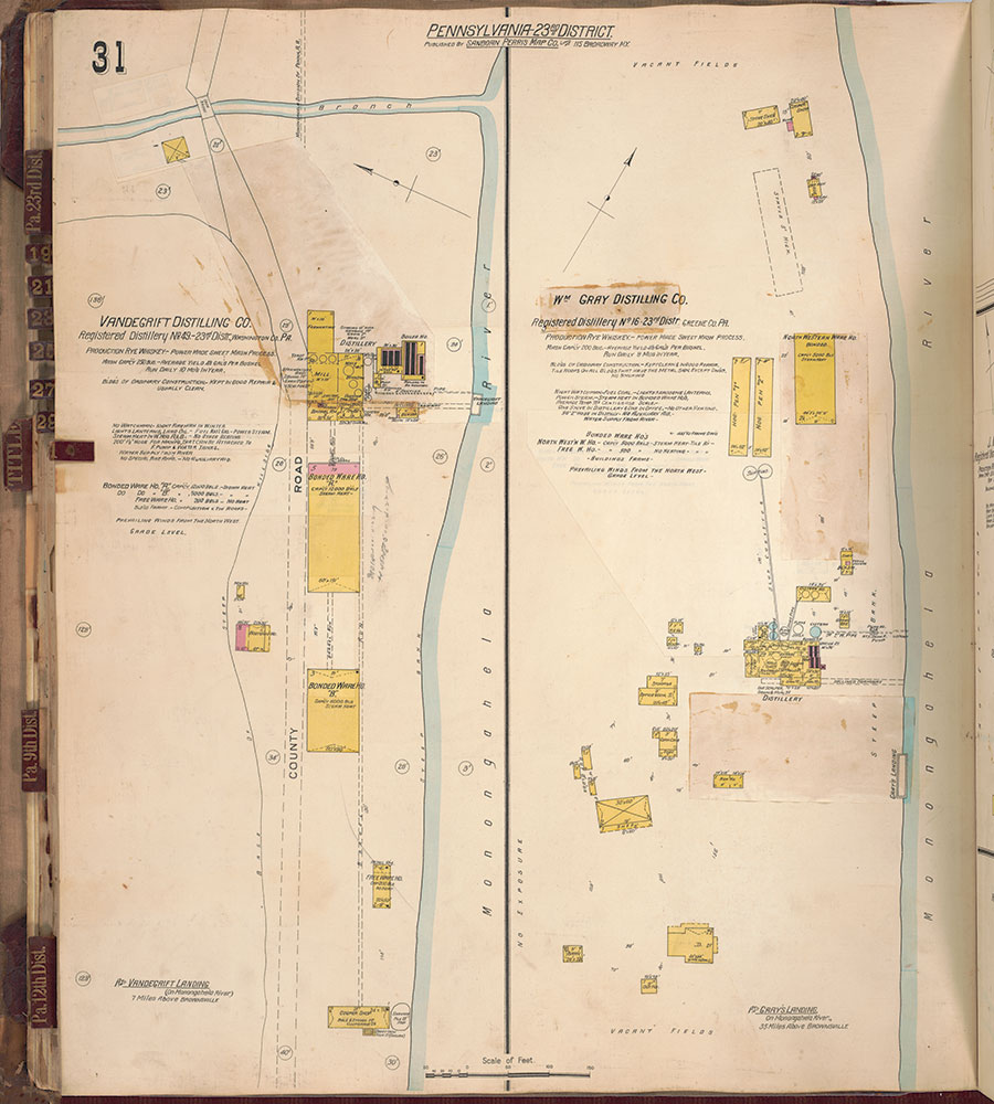 Sanborn's Surveys of the Whiskey Warehouses [...], 1894-1915, Plate 31