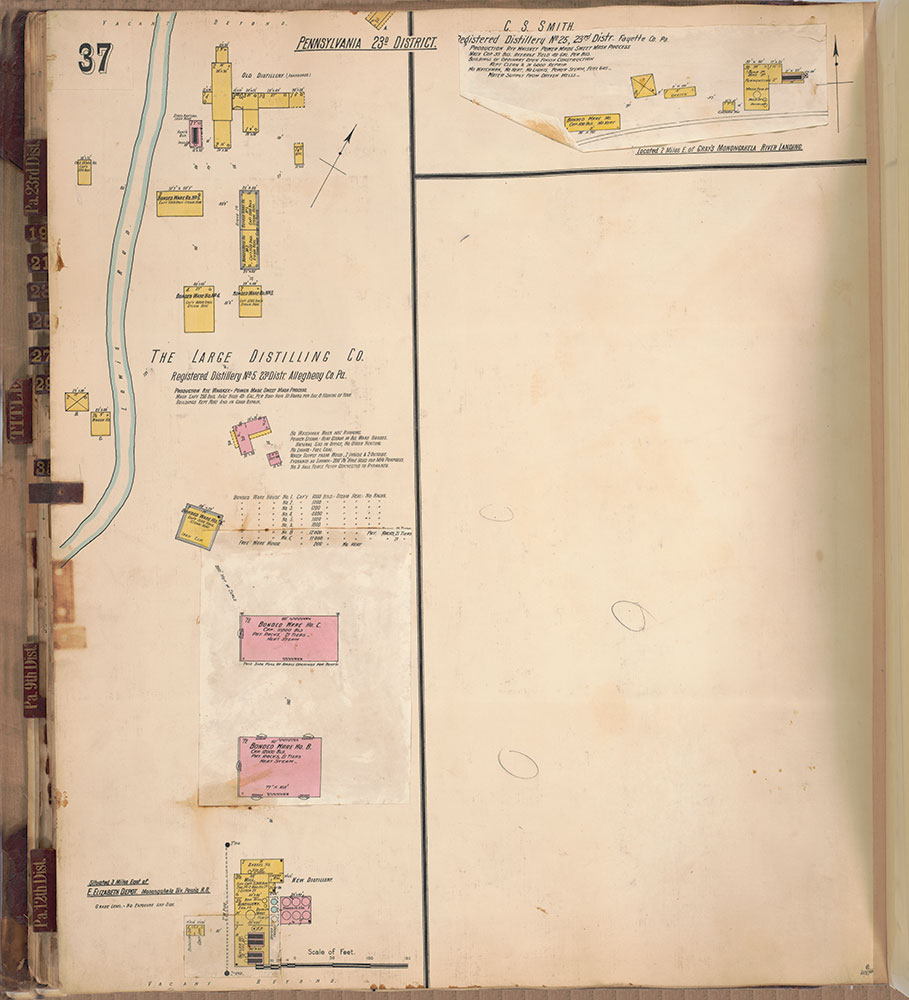 Sanborn's Surveys of the Whiskey Warehouses [...], 1894-1915, Plate 37