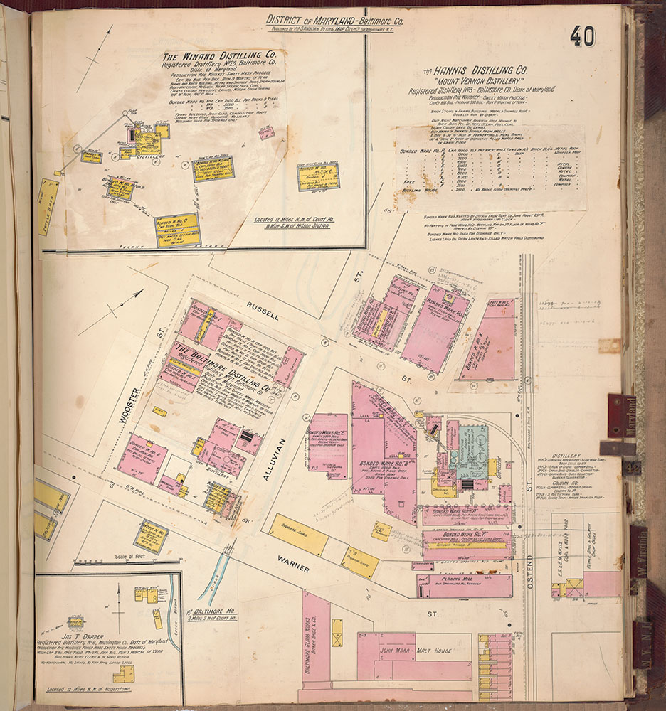 Sanborn's Surveys of the Whiskey Warehouses [...], 1894-1915, Plate 40