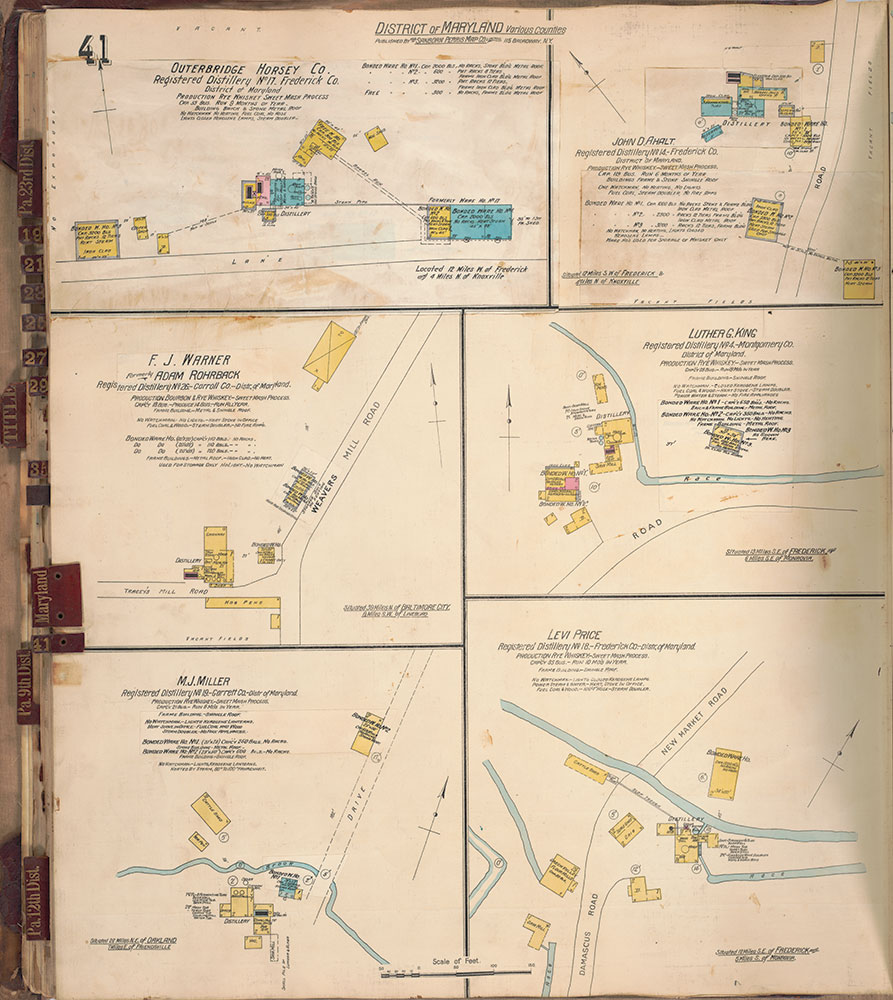 Sanborn's Surveys of the Whiskey Warehouses [...], 1894-1915, Plate 41