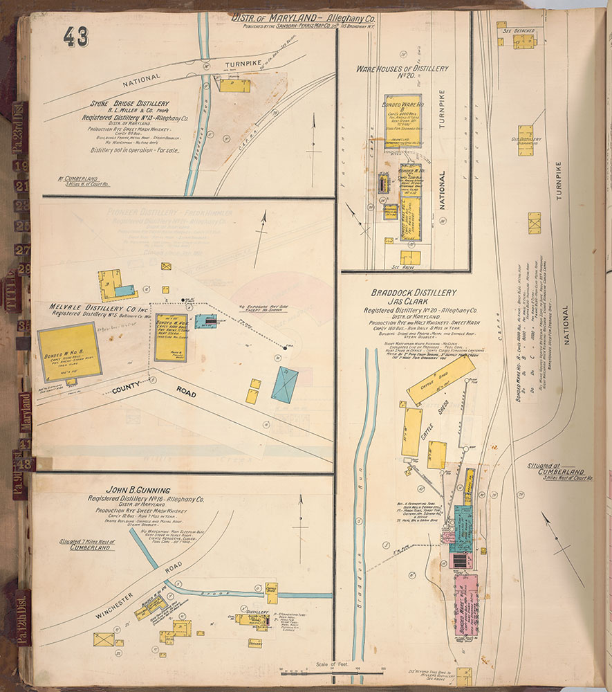 Sanborn's Surveys of the Whiskey Warehouses [...], 1894-1915, Plate 43