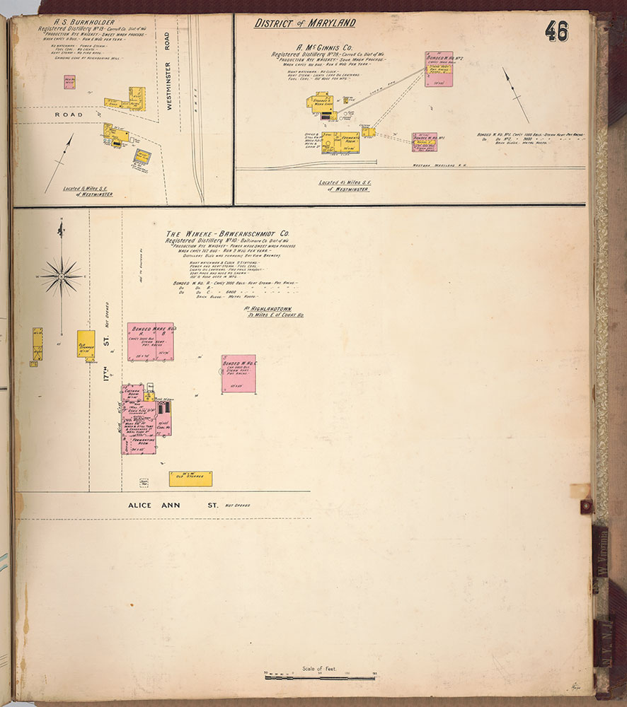 Sanborn's Surveys of the Whiskey Warehouses [...], 1894-1915, Plate 46