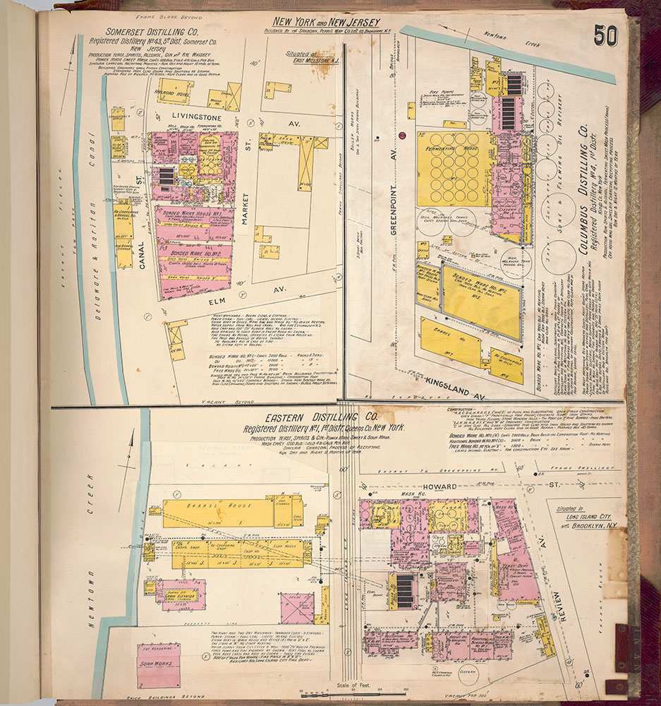 Sanborn's Surveys of the Whiskey Warehouses [...], 1894-1915, Plate 50