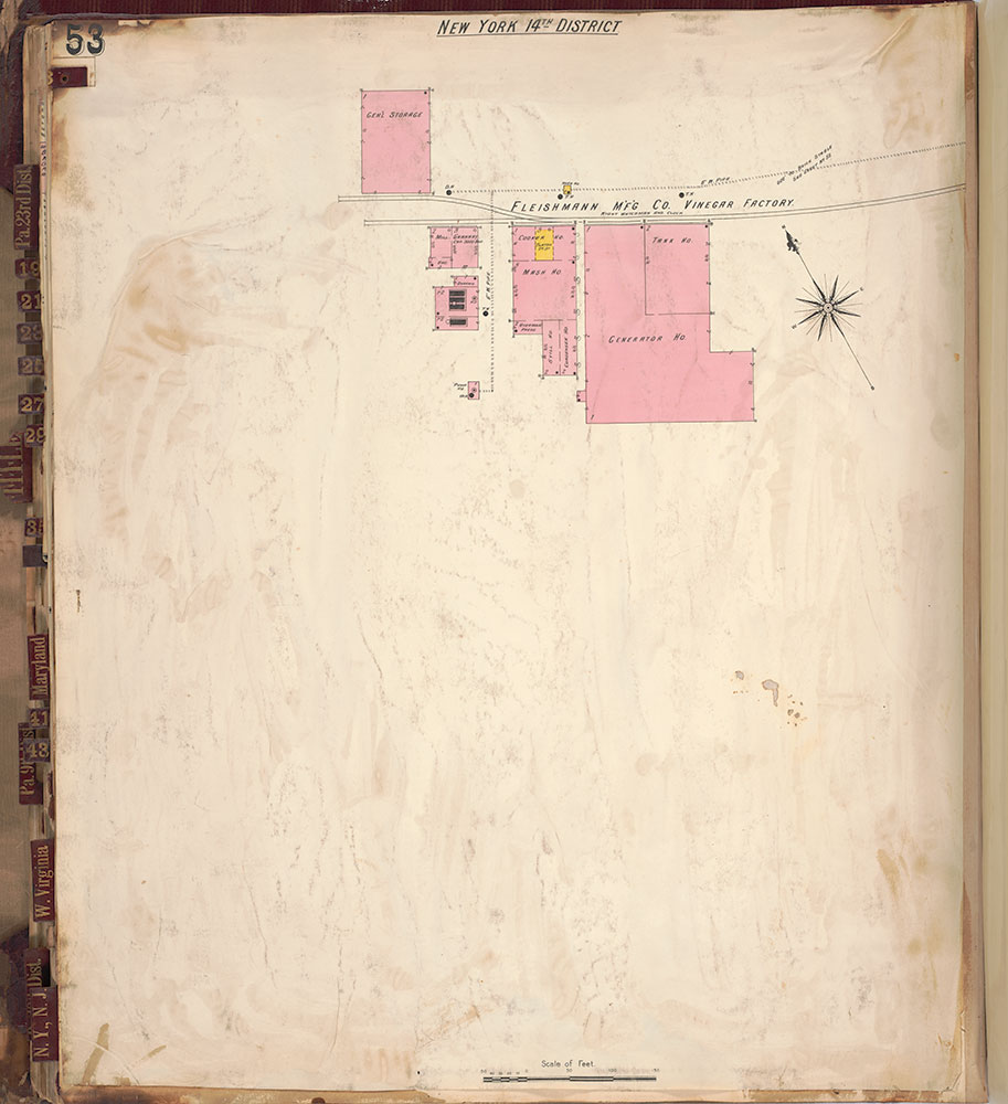Sanborn's Surveys of the Whiskey Warehouses [...], 1894-1915, Plate 53