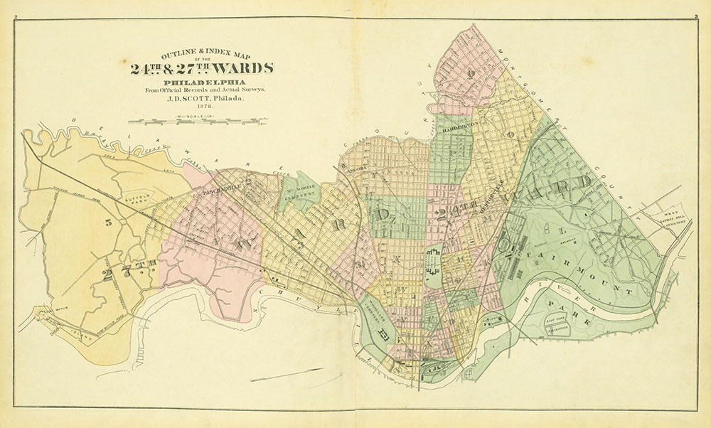 Atlas of the 24th & 27th Wards, West Philadelphia, Map Index
