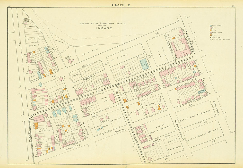 Atlas of the 24th & 27th Wards, West Philadelphia, Plate E