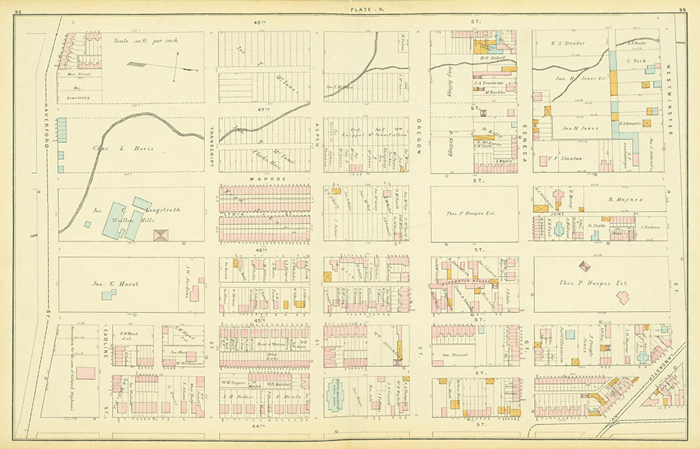 Atlas of the 24th & 27th Wards, West Philadelphia, Plate H