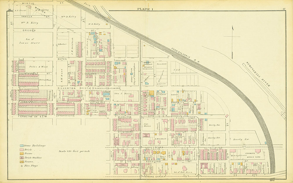 Atlas of the 24th & 27th Wards, West Philadelphia, Plate I