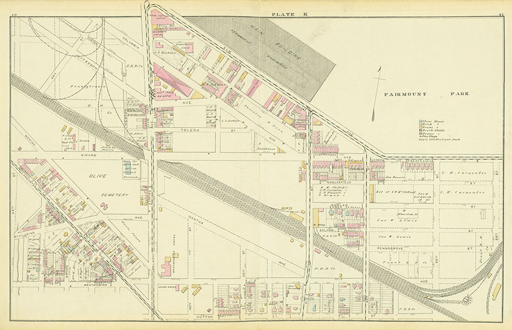 Atlas of the 24th & 27th Wards, West Philadelphia, Plate K
