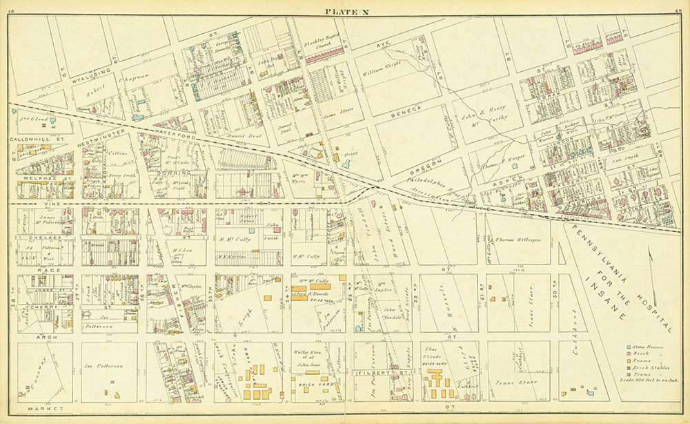 Atlas of the 24th & 27th Wards, West Philadelphia, Plate N