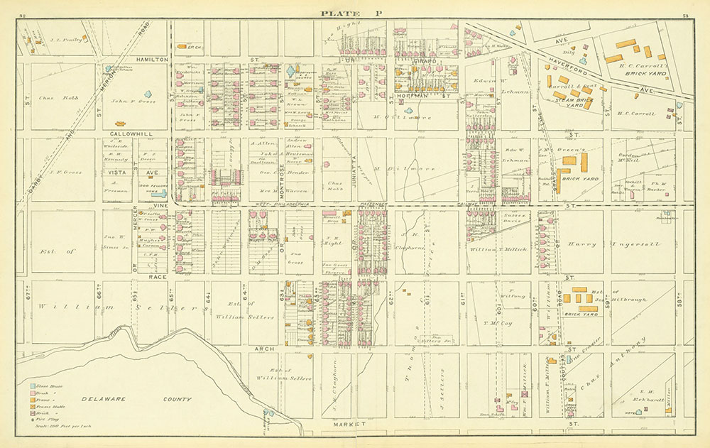 Atlas of the 24th & 27th Wards, West Philadelphia, Plate P