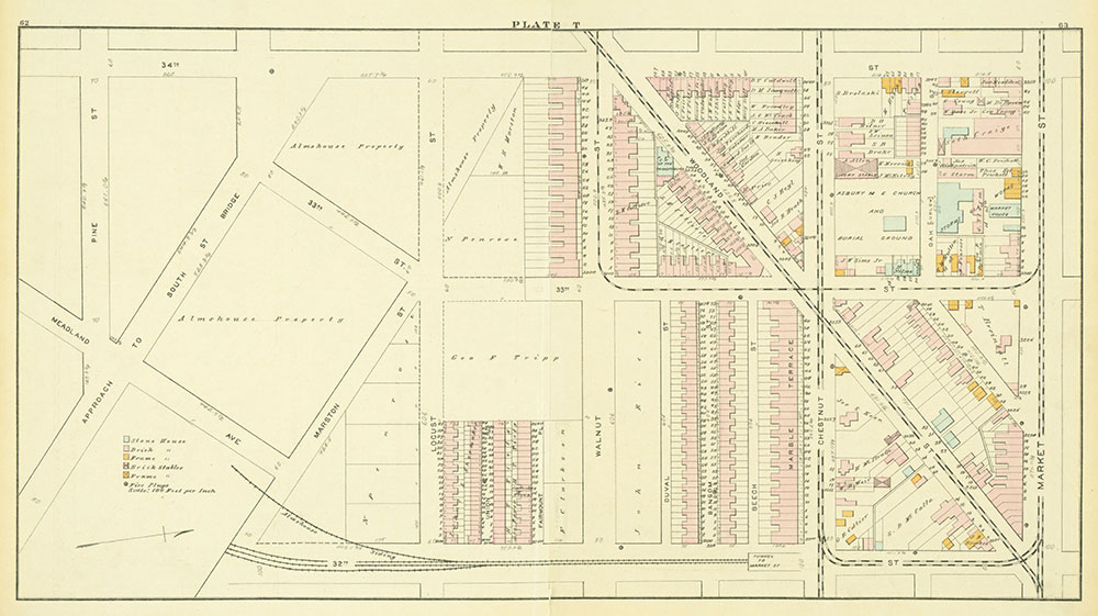 Atlas of the 24th & 27th Wards, West Philadelphia, Plate T
