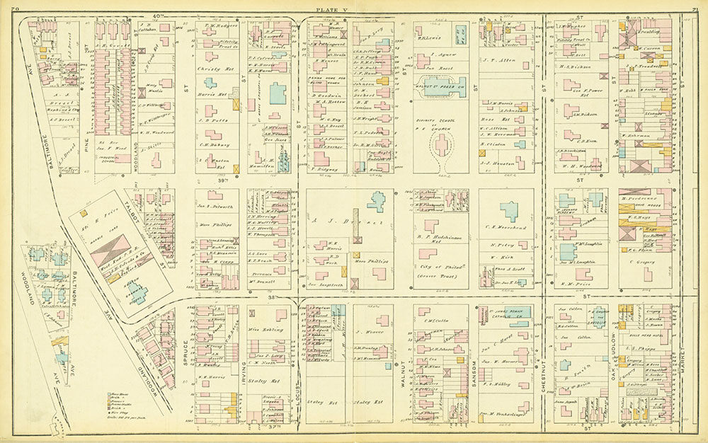 Atlas of the 24th & 27th Wards, West Philadelphia, Plate V