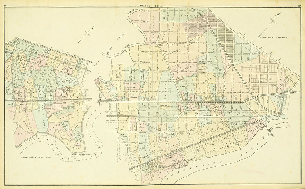 Atlas of the 24th & 27th Wards, West Philadelphia, Plates 3 & 4