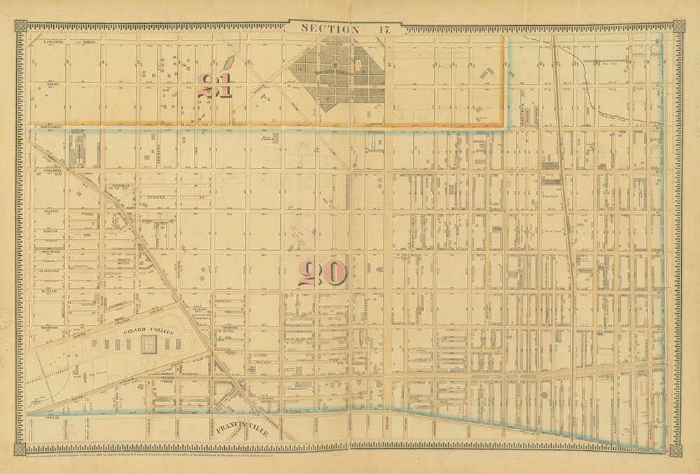 Atlas of the City of Philadelphia, 1862, Section 17
