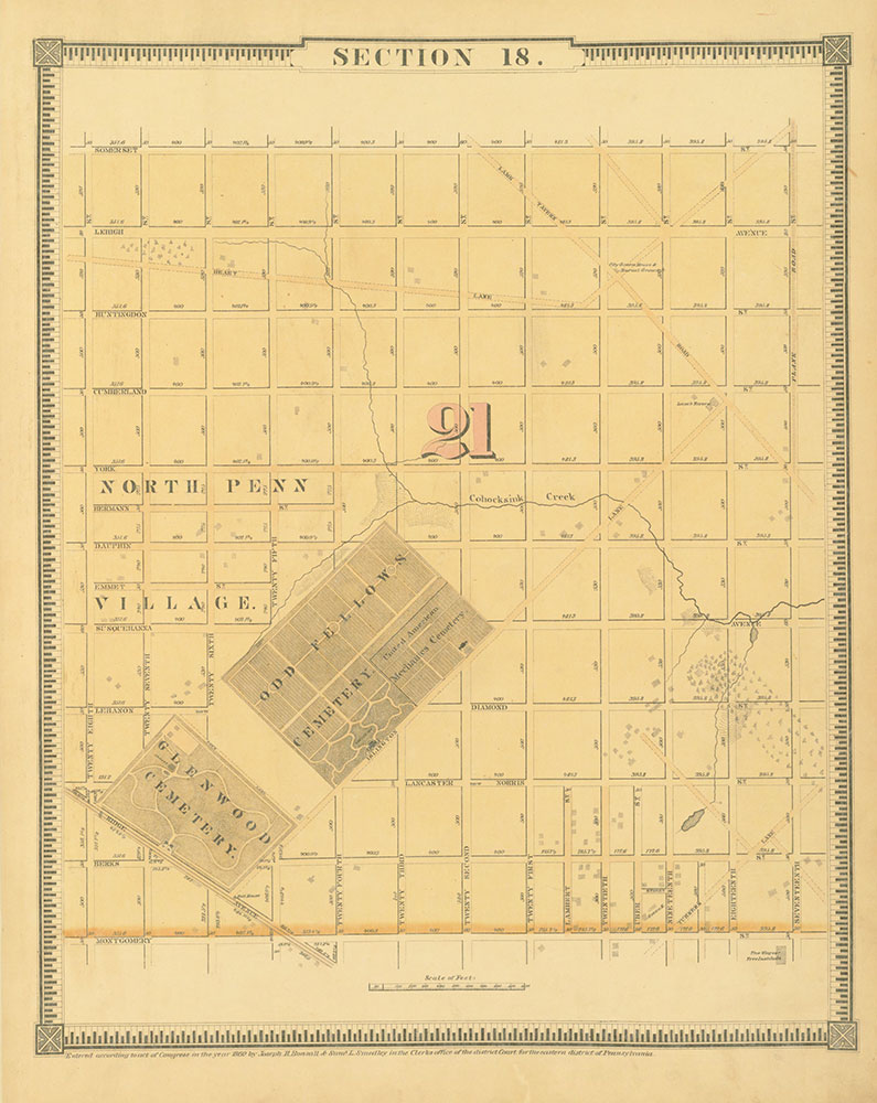 Atlas of the City of Philadelphia, 1862,  Section 18