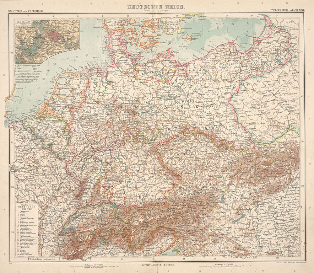 Stielers Hand-Atlas, Deutsches Reich, No. 8