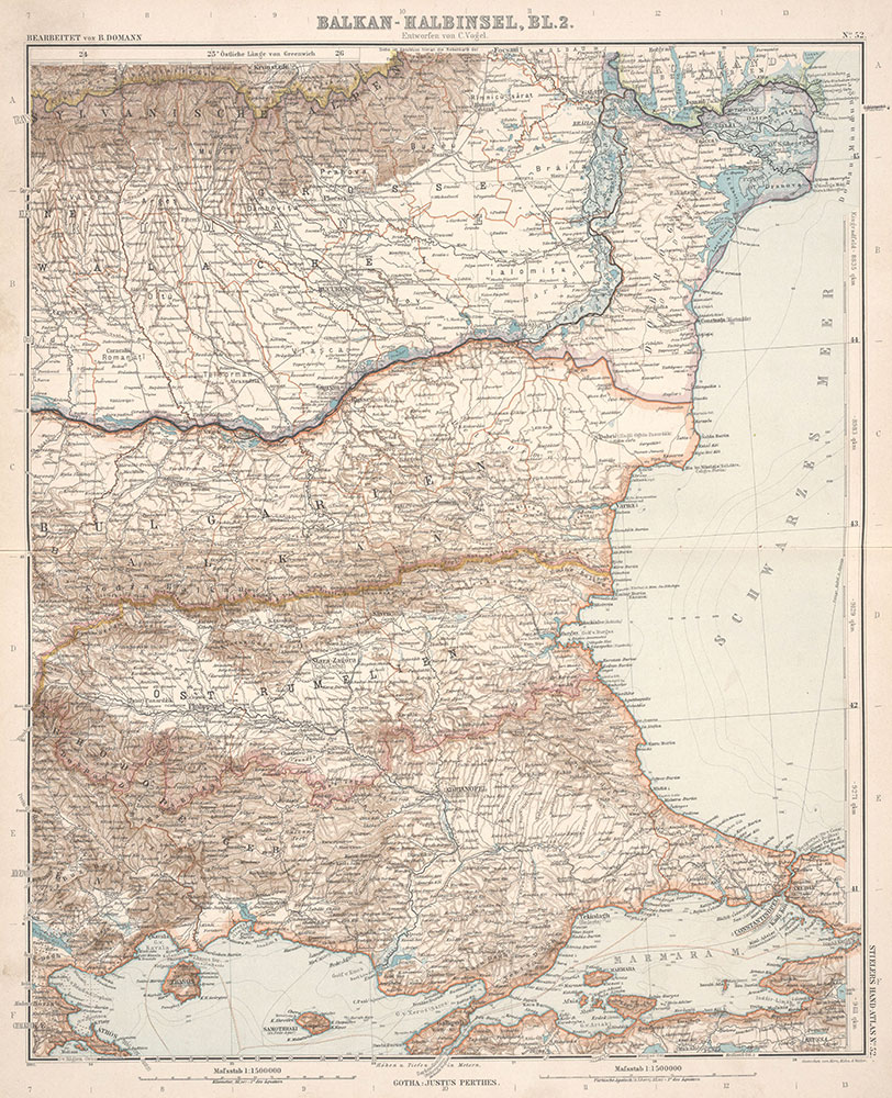 Stielers Hand-Atlas, Balkan-Halbinsel BL. 2, No. 52