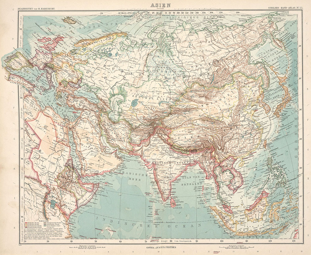Stielers Hand-Atlas, Asien, No. 55