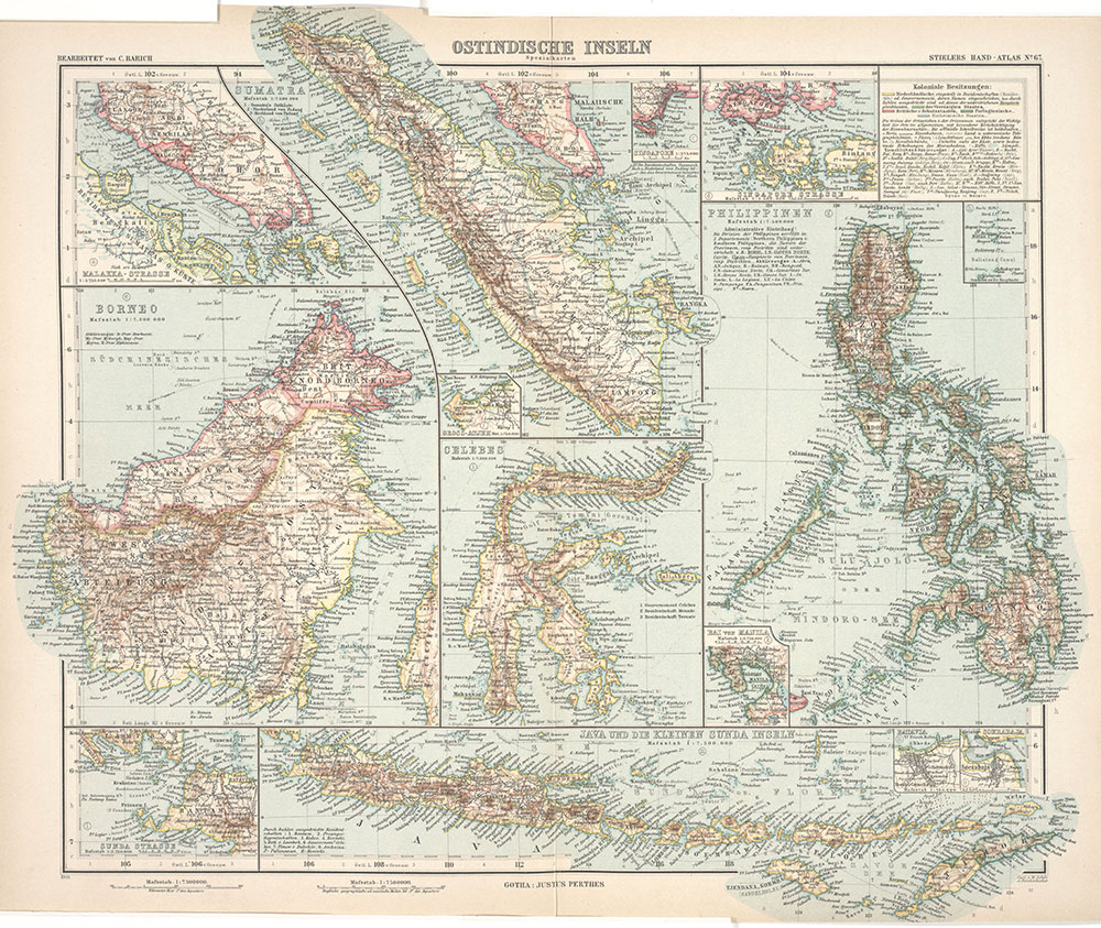 Stielers Hand-Atlas, Ostindische Inseln, No. 67
