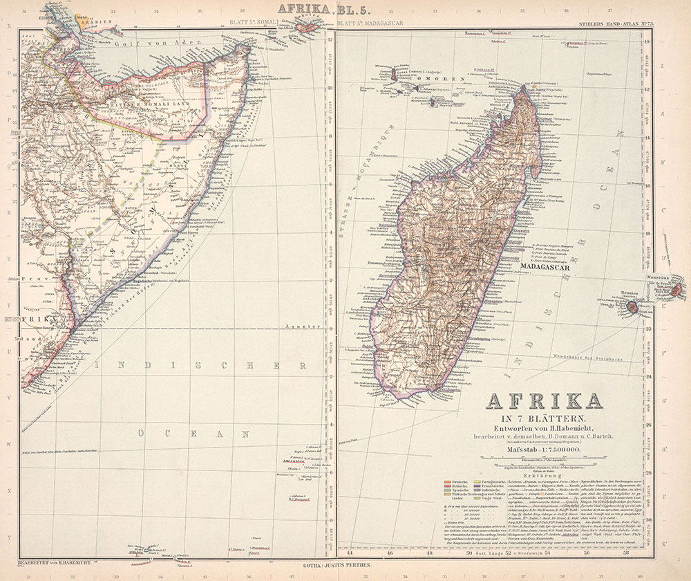 Stielers Hand-Atlas, Afrika, BL. 5, No.  73