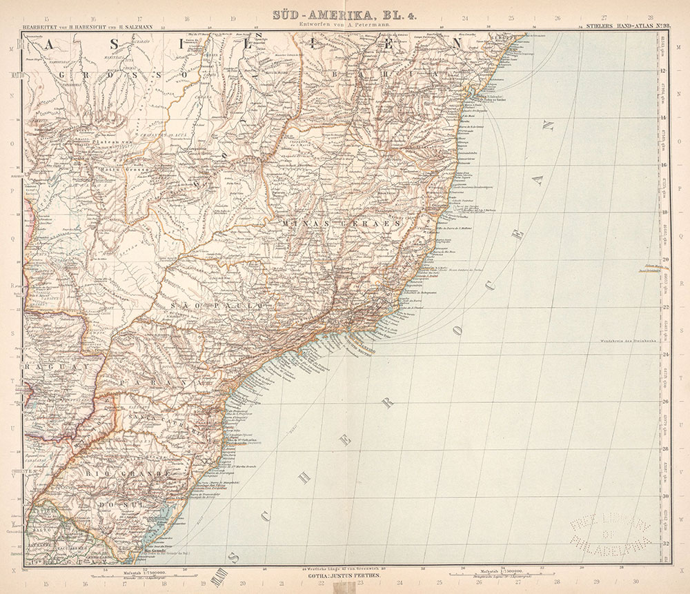 Stielers Hand-Atlas, Sud-America, BL. 4, No. 98