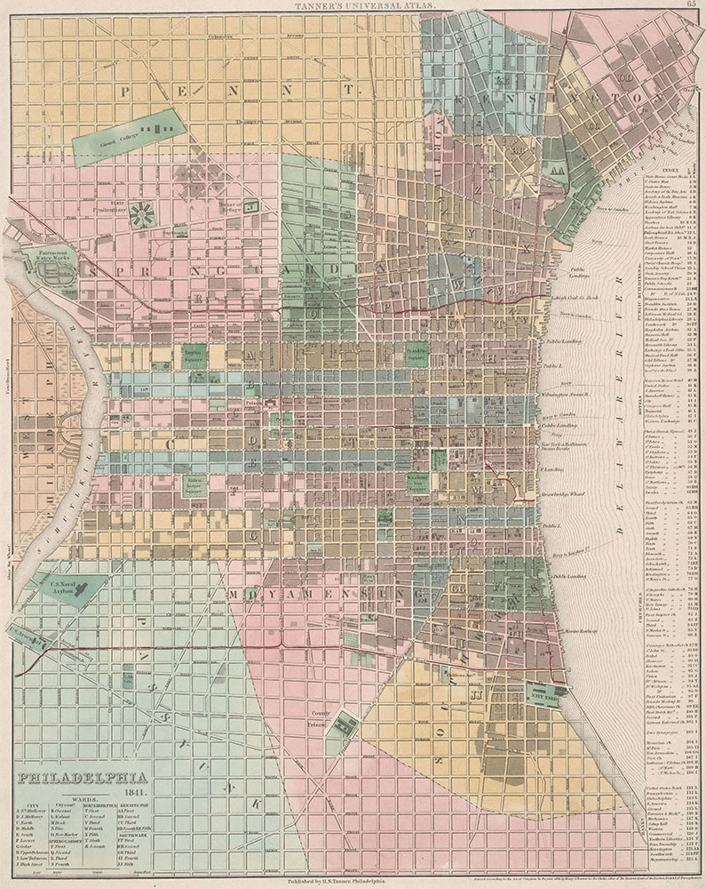 Philadelphia, 1836, Map