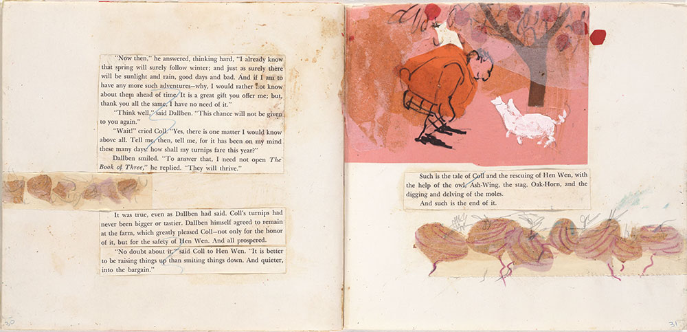 Dummy for Coll and His White Pig, pages 30 and 31