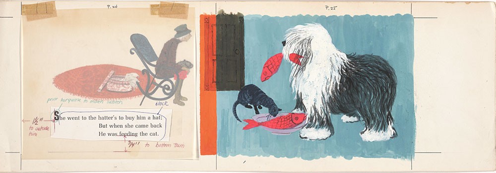 Final art for Old Mother Hubbard and Her Dog, pages 24 and 25