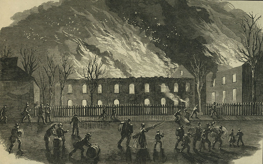 Burning of the United States Arsenal at Harper's Ferry, April 1861