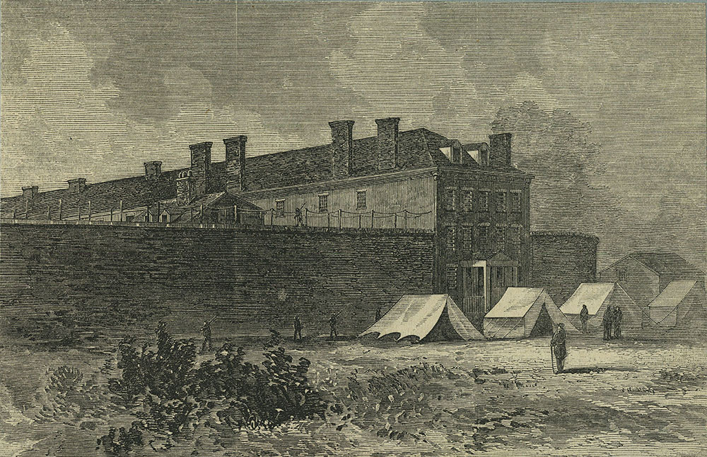 Penitentiary Building at Washington, in which the Conspiritors are Confined and Undergoing Trial.