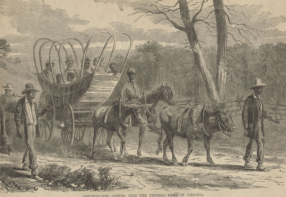 Contrabands coming into the Federal camp of Virginia