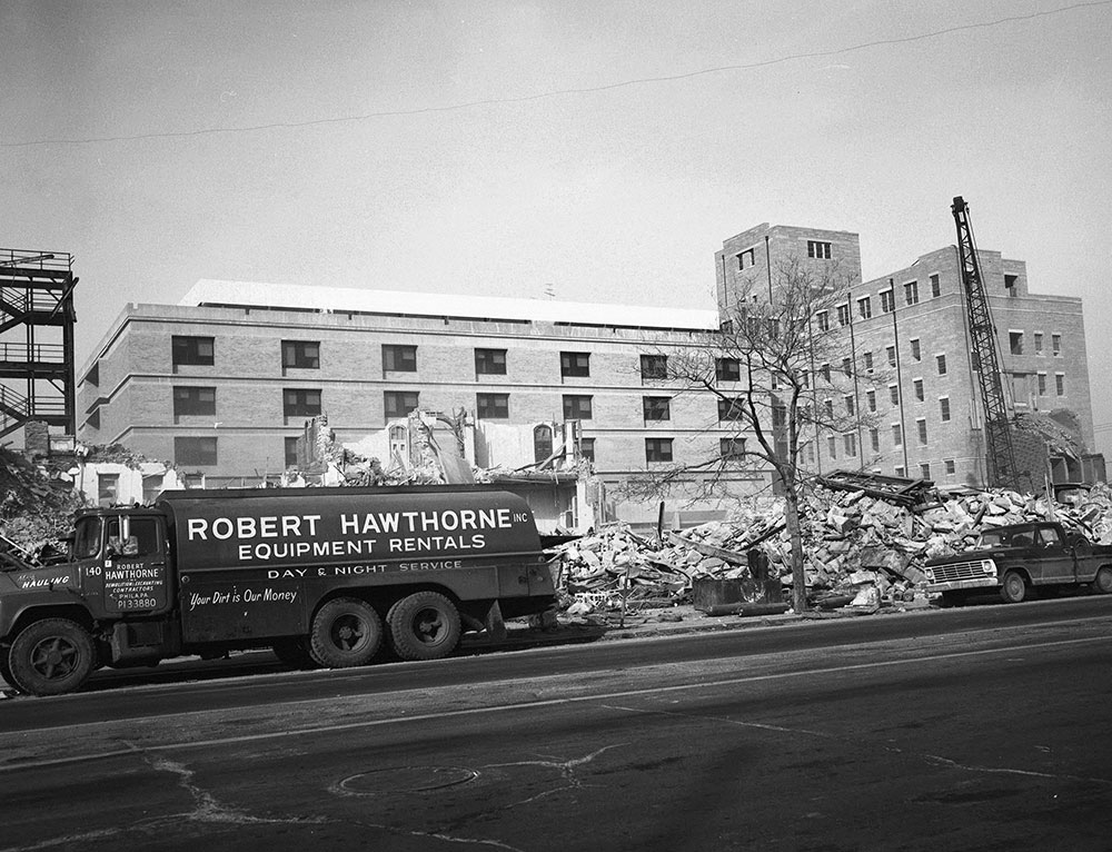 Demolition with Truck, 4th, 5th, & Market Streets