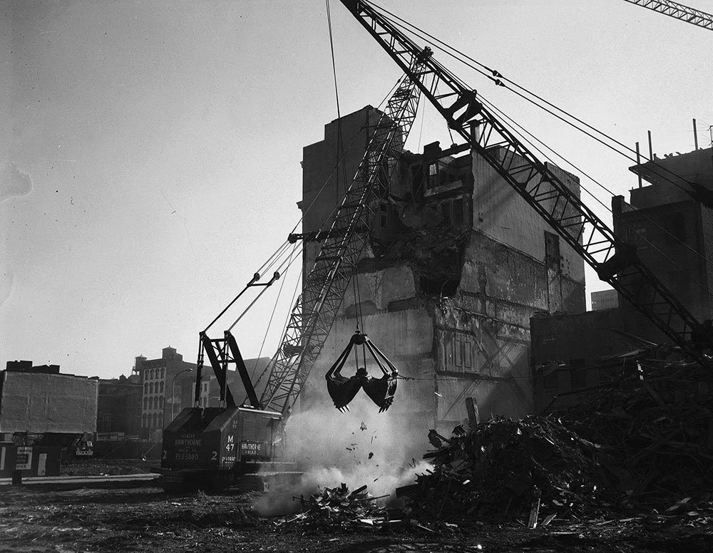 Demolition with Equipment, 4th & Market