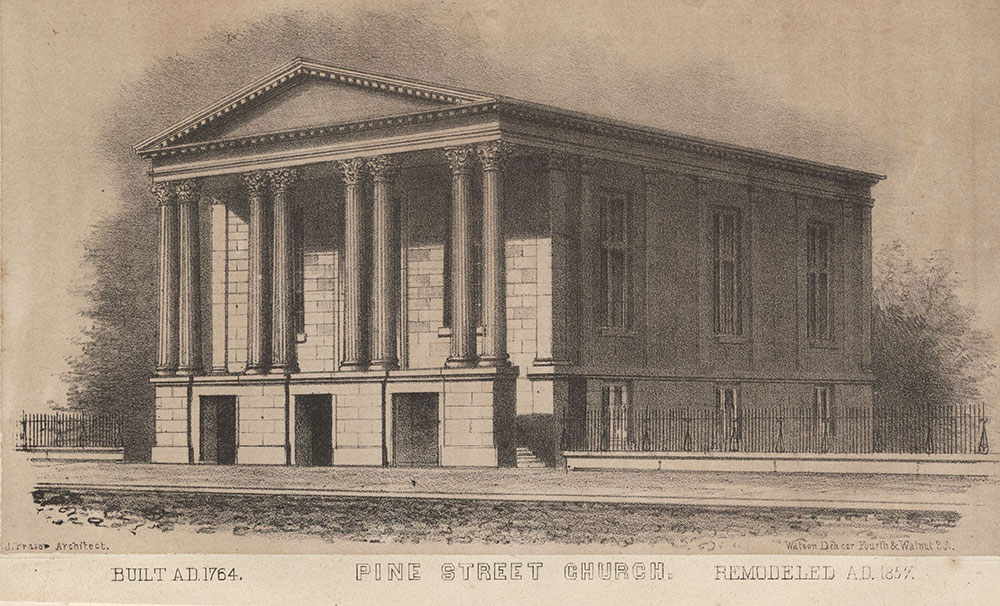 Pine Street Church. Built A.D. 1764. Remodeled 1857. [graphic] / J. Fraser architect.