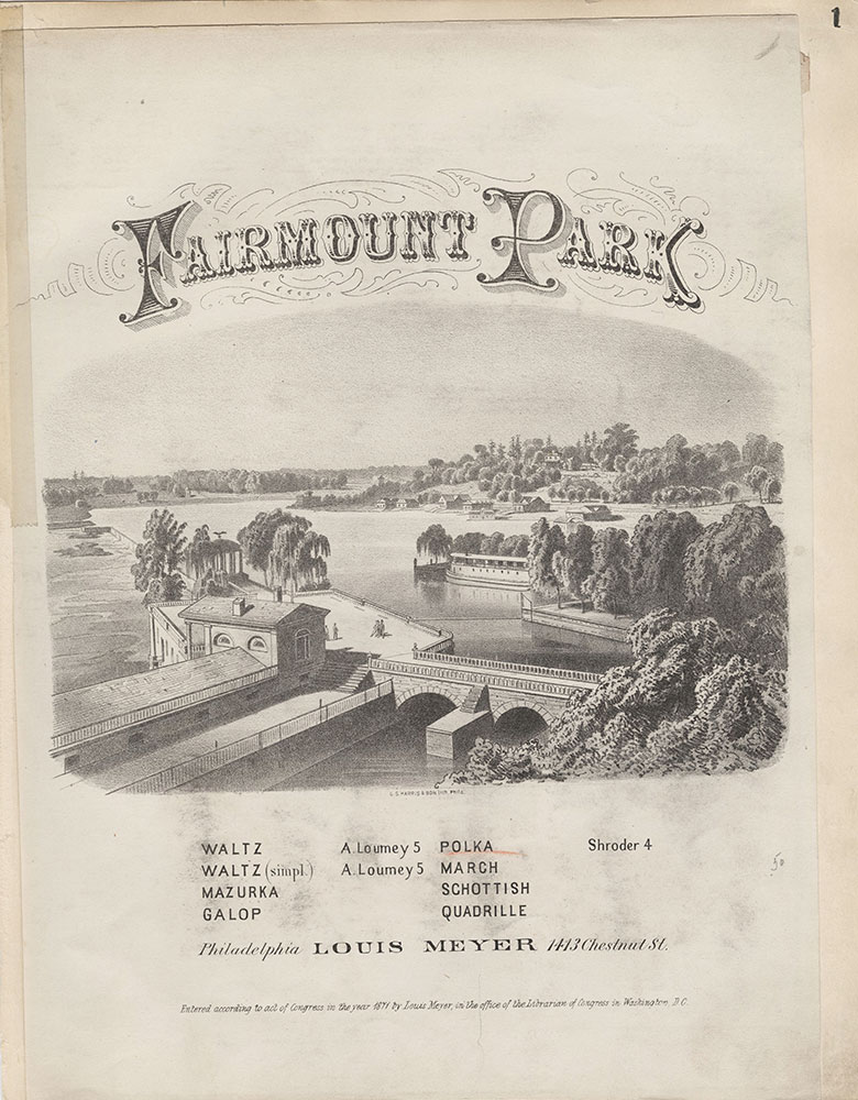 Fairmount Park [graphic] / G.S. Harris & Son lith. Phila.