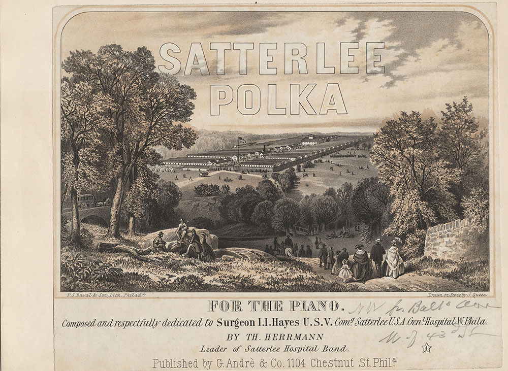 Satterlee Polka for the piano. Composed and respectfully dedicated to Surgeon I.I. Hayes U.S.V. Comg. Satterlee U.S.A. Genl. Hospital W. Phila. [graphic]