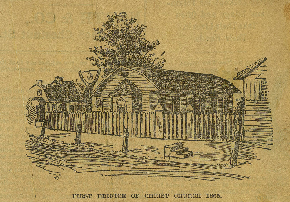 First Edifice of Christ Church 1865