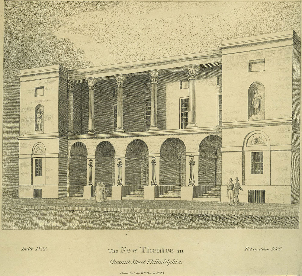 The New Theatre in Chestnut Street, Philadelphia.