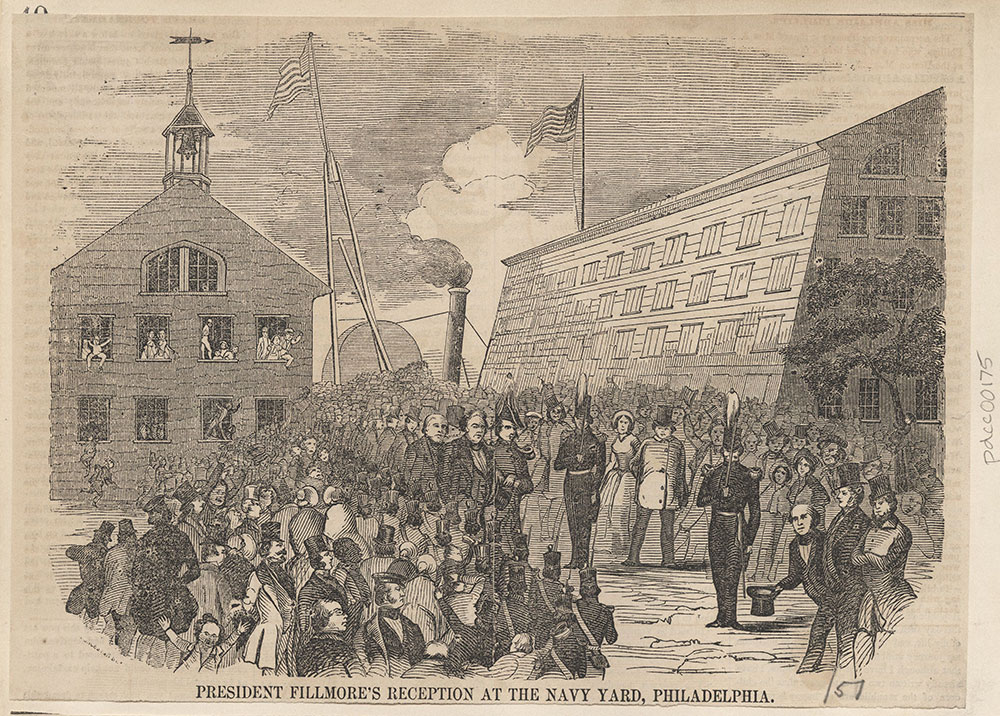 President Fillmore's Reception at the Navy Yard, Philadelphia.