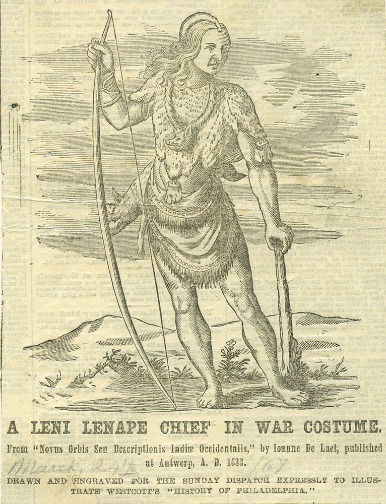 A Leni Lenape Chief in War Costume.