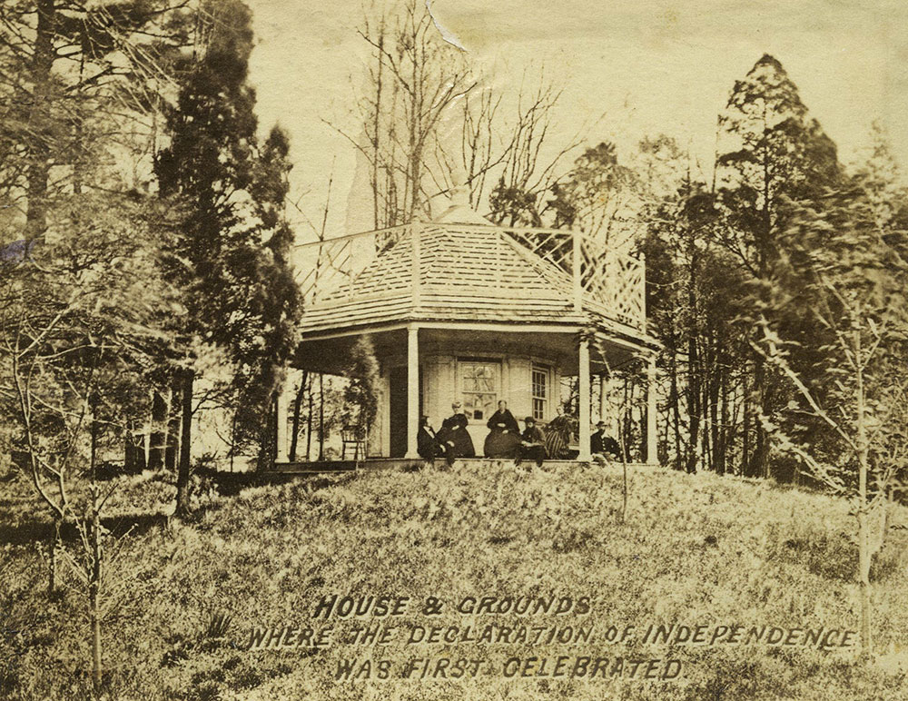 House and grounds where the Declaration of Independence was first celebrated.